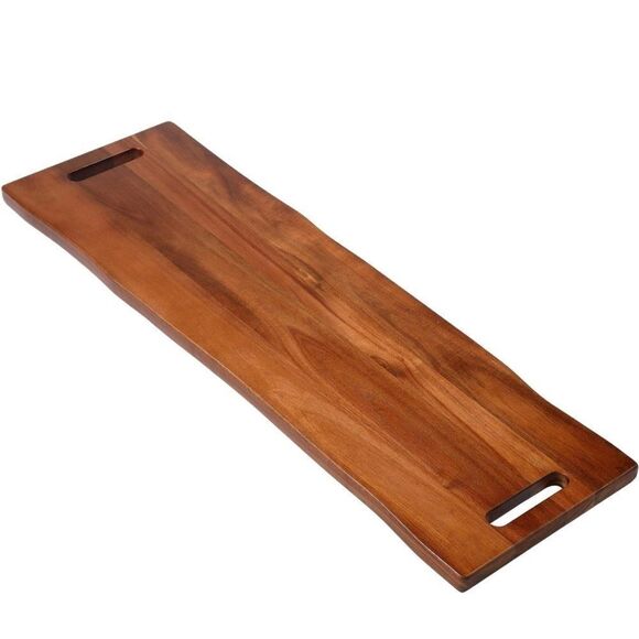 Charcuterie 31.5” Acacia Wooden Grazing Cheese Serving Board with Handles NIB - Picture 2 of 14